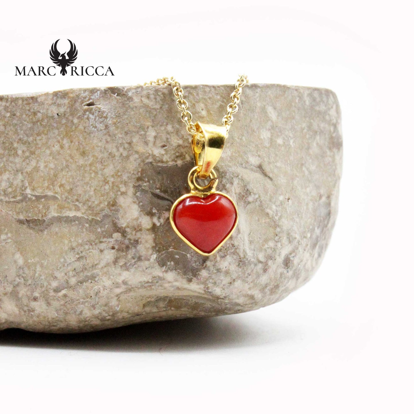 Pendentif Argent Cœur Corail Contouré