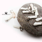 Pendentif Argent Main Corail Blanc