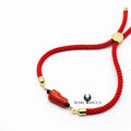 Bracelet Argent Corail Rouge & Onyx Vermeil