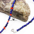 Collier Argent Lapis Lazuli & Corail
