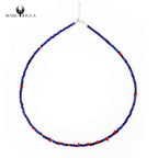 Collier Argent Lapis Lazuli & Corail