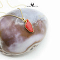 Pendentif Argent Corse Contour & Pâte de Corail