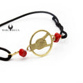 Bracelet Argent Corail Rouge et Cornes