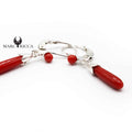 Boucles Argent Dormeuses Corail Perle & Goutte