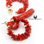 Boucles Argent Créoles Ouverte Corail Cupolino