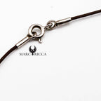 Cordon Argent 1 mm Marron