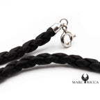 Cordon Argent cuir 3mm