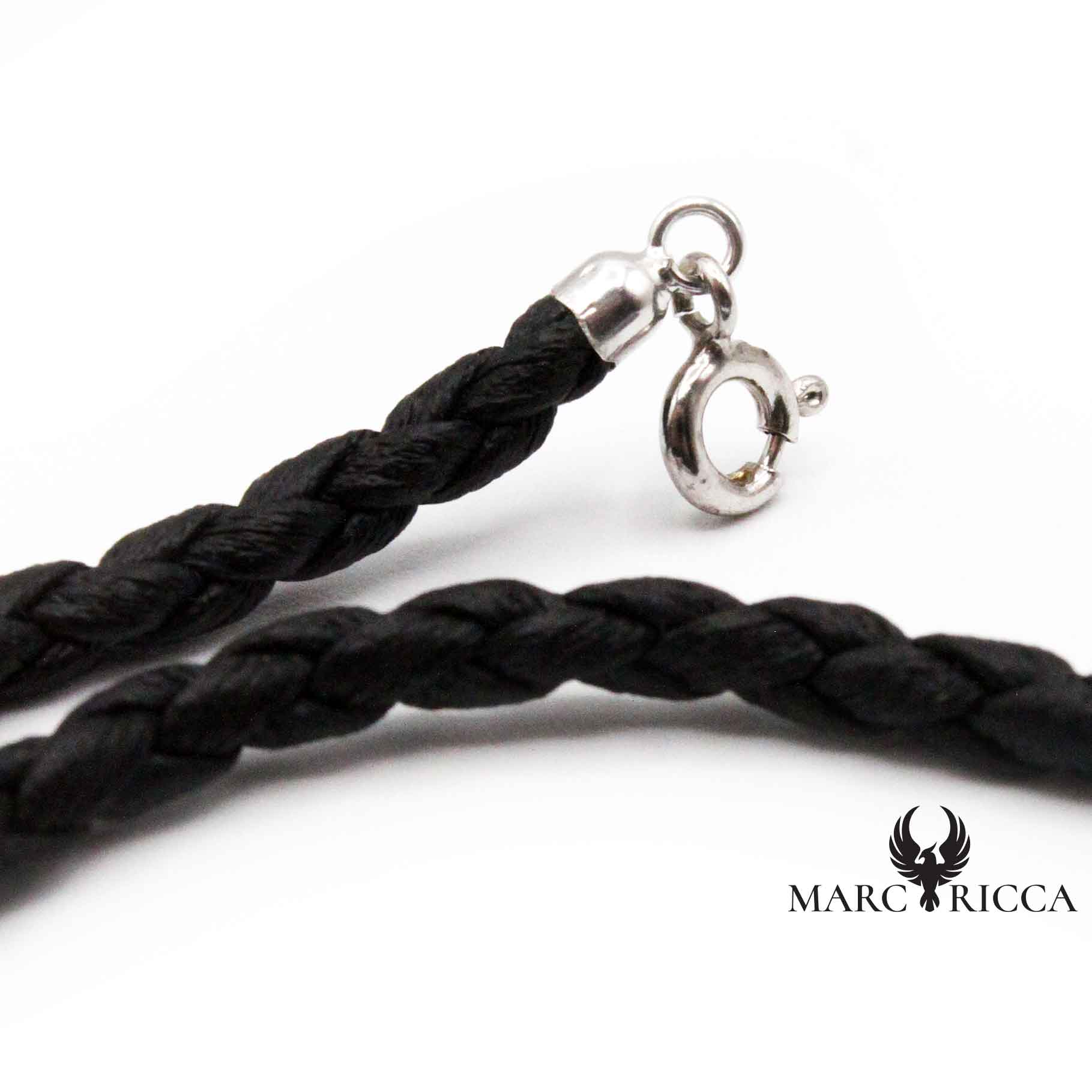 Cordon Argent cuir 3mm