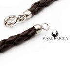 Cordon Argent cuir 3mm