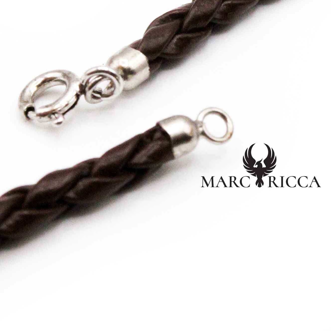 Cordon Argent cuir 3mm