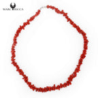 Collier Argent Cupolino Corail Rouge