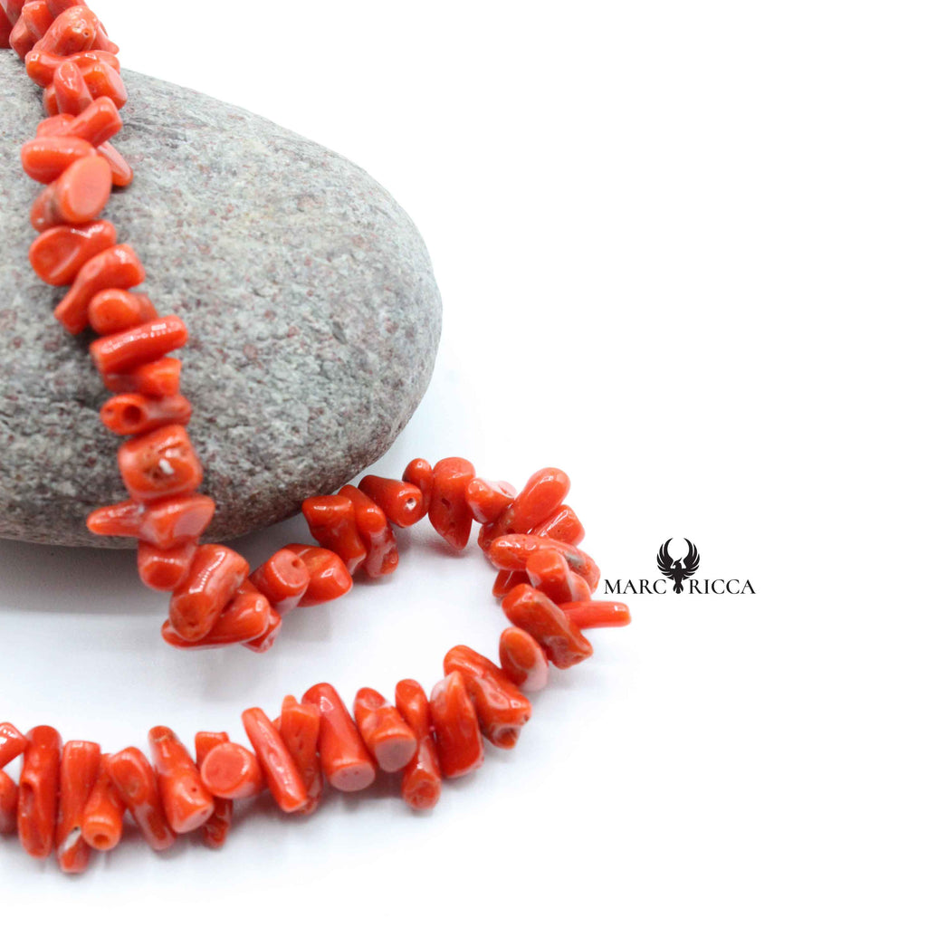 Collier Argent Cupolino Corail Rouge