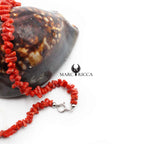 Collier Argent Cupolino Corail Rouge