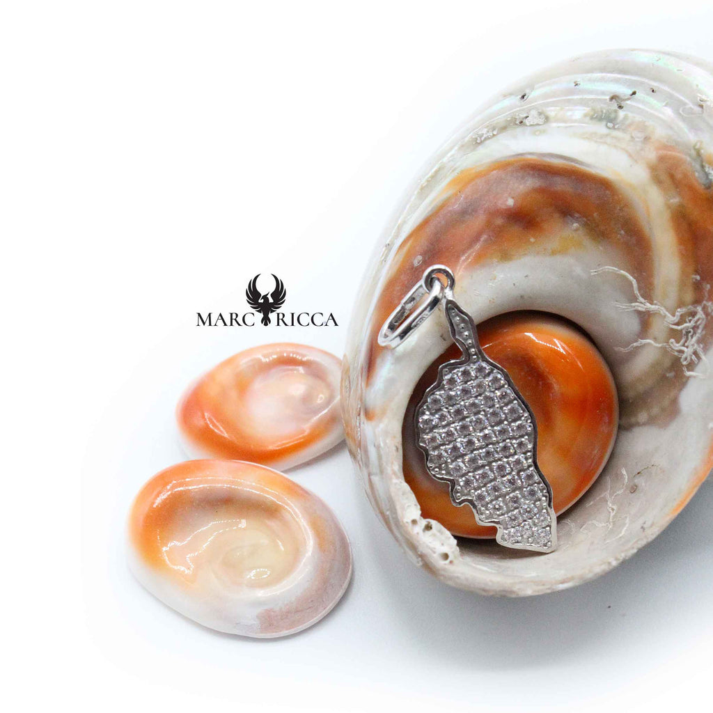 Pendentif Argent Corse & Strass