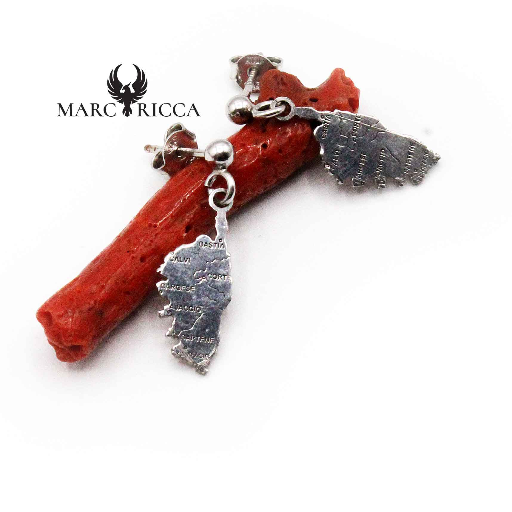 Boucles Argent Corses Pendante & Ecriture Ville