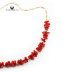 Collier Vermeil Corail Rouge