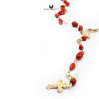 Chapelet Argent Corail Rouge