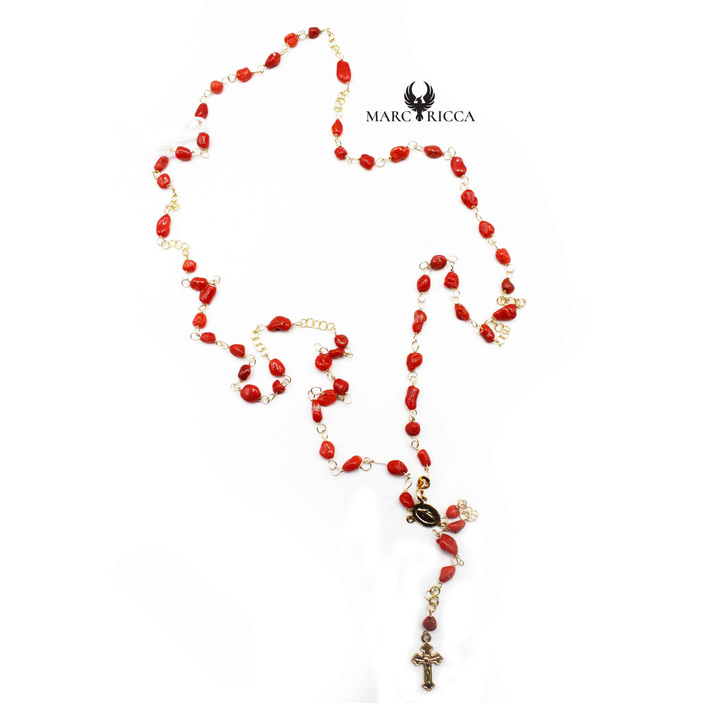 Chapelet Argent Corail Rouge