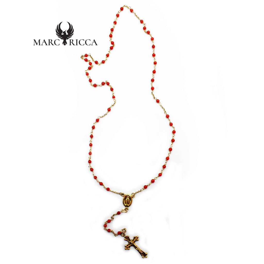 Chapelet Argent Corail Rouge