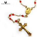 Chapelet Argent Corail Rouge