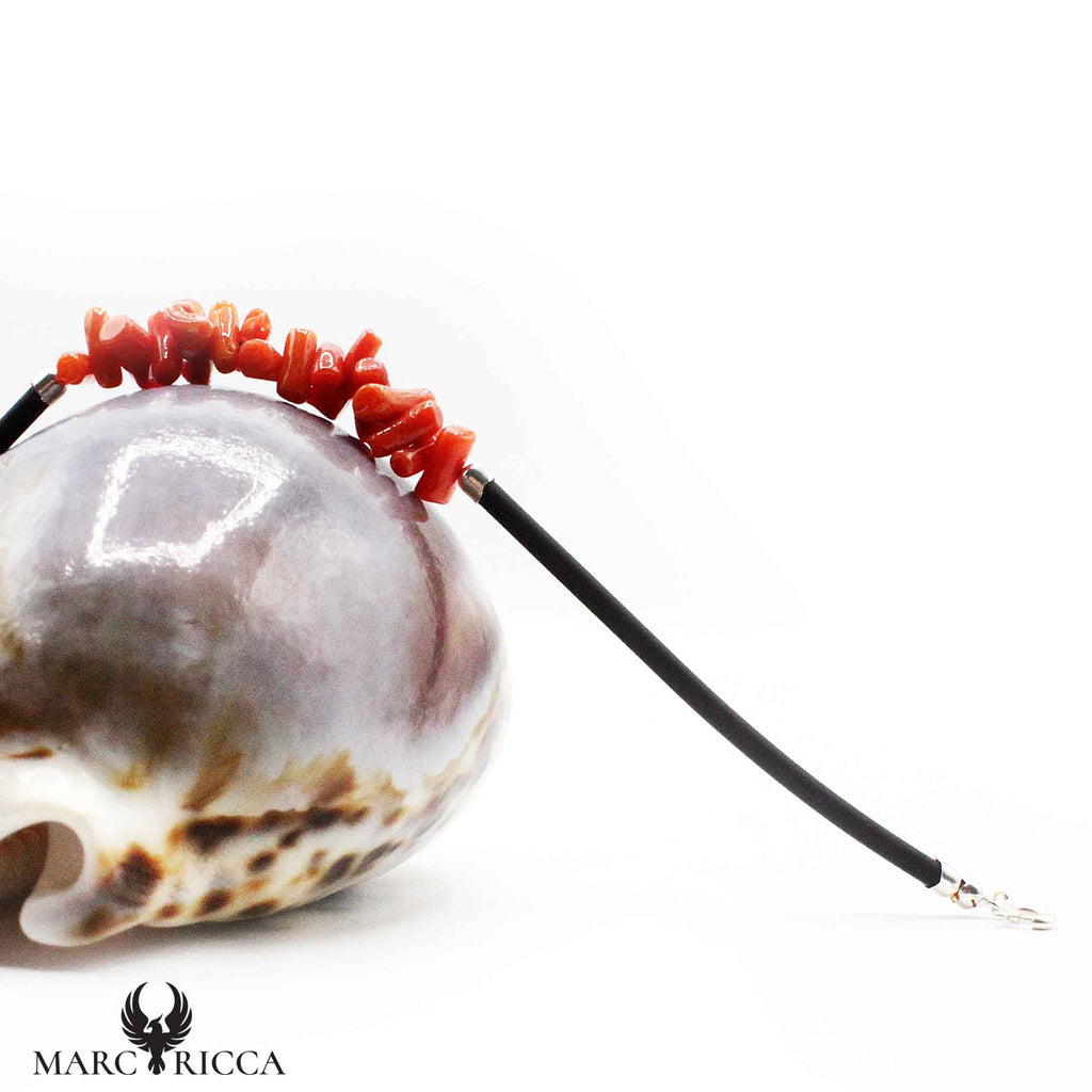 Bracelet Argent Cupolino Corail Rouge