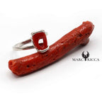 Bague Argent Corail Anneau