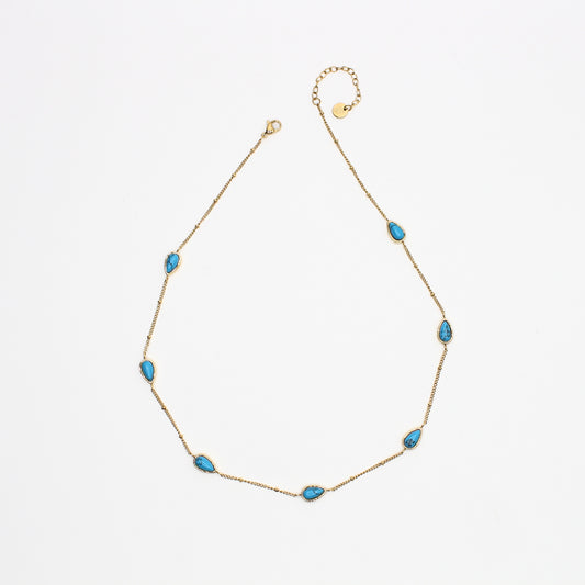 Collier avec pierre Turquoise - LIU°JO
