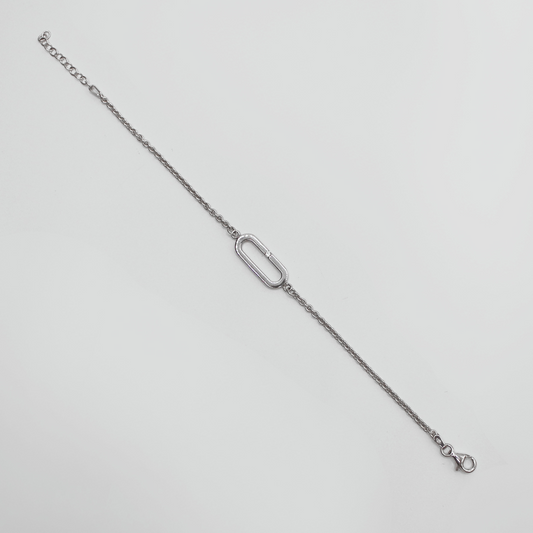 Bracelet Maillon Argent et Oxyde de Zirconium - VALENZI
