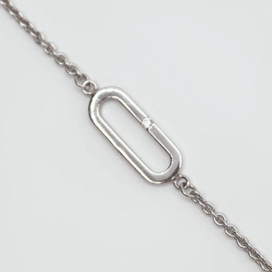 Bracelet Maillon Argent et Oxyde de Zirconium - VALENZI