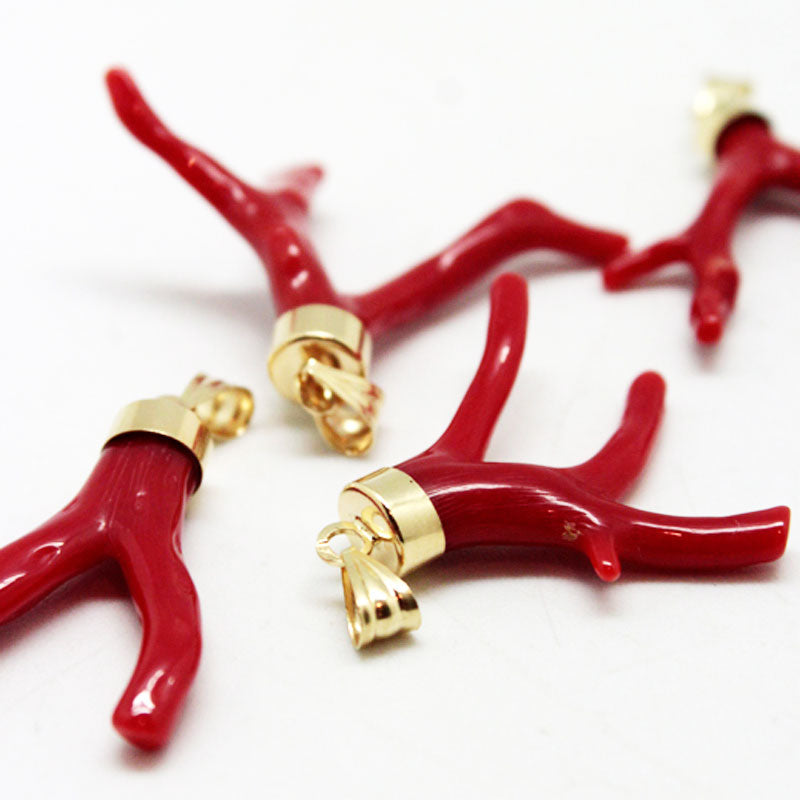 Pendentif branche de Corail Argent ou Vermeil