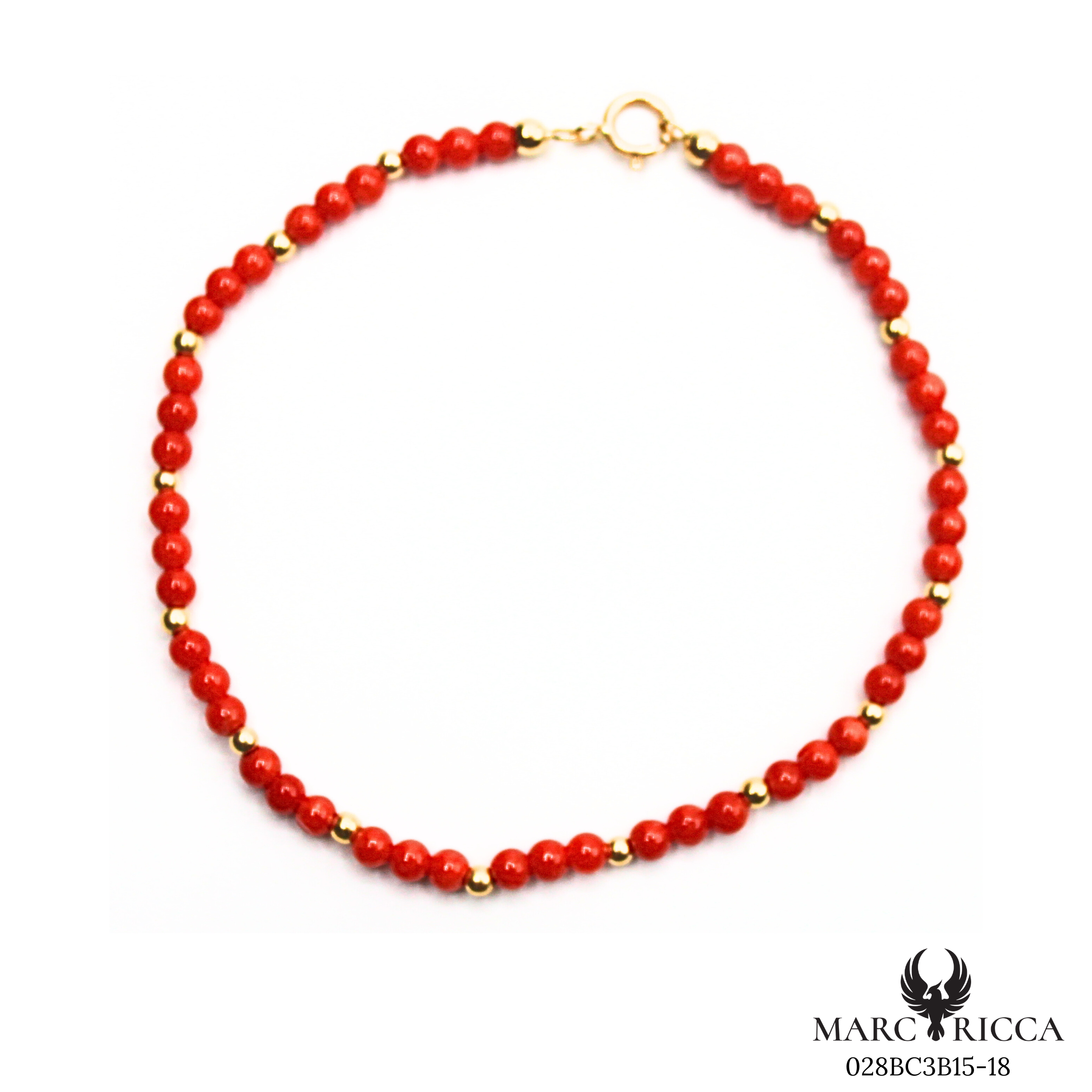 Bracelet Or Corail Perle & Perle Or 3mm