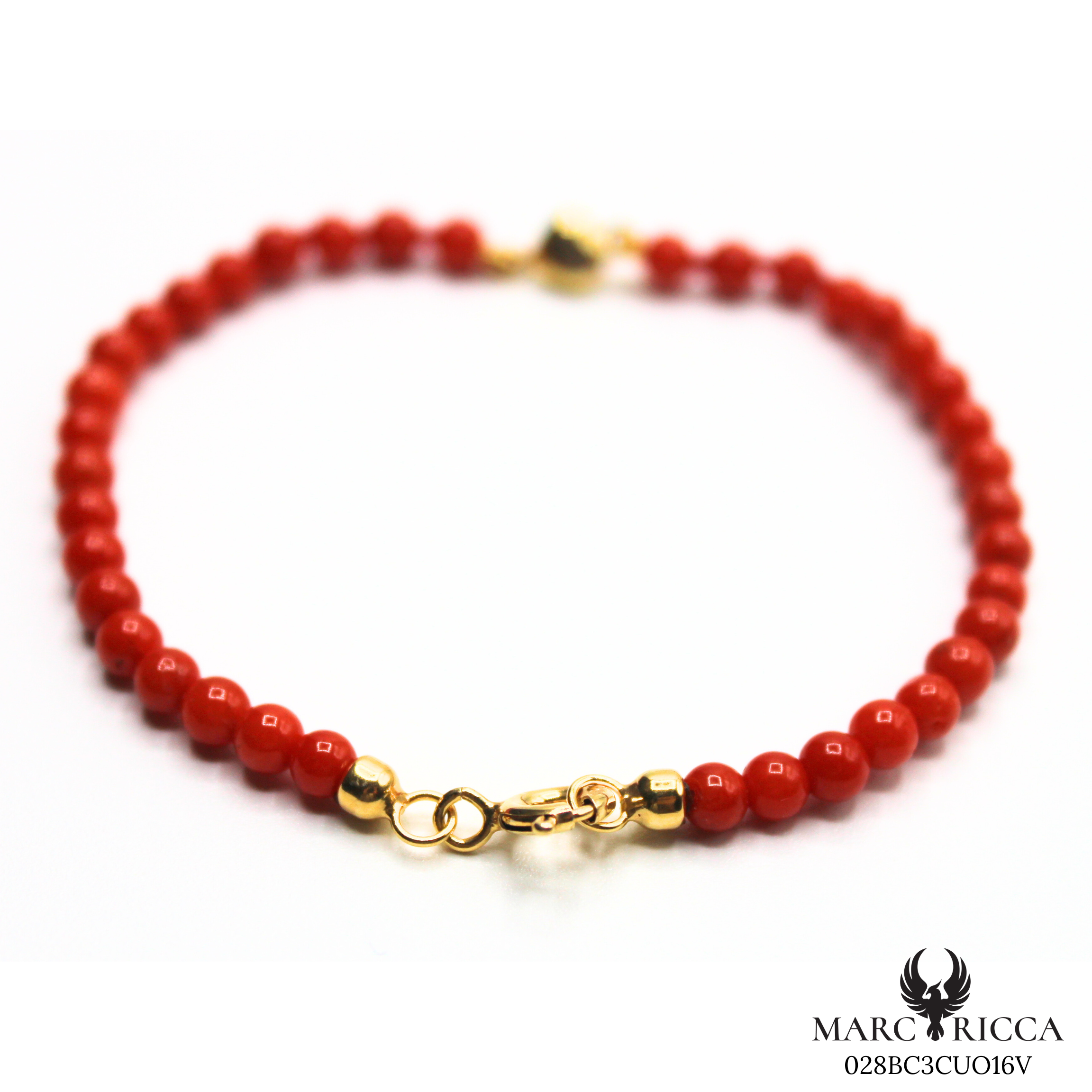 Bracelet Vermeil Corail Perle & Coeur