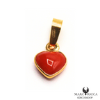 Pendentif Or Corail Cœur Contouré
