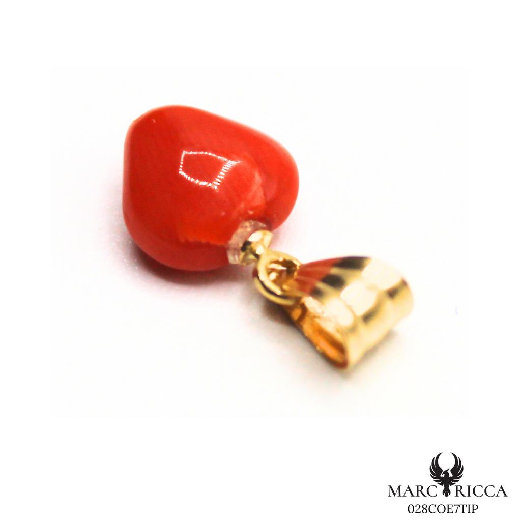 Pendentif Or Corail Cœur