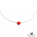 Collier Or Corail Cœur Or Jaune & Gris