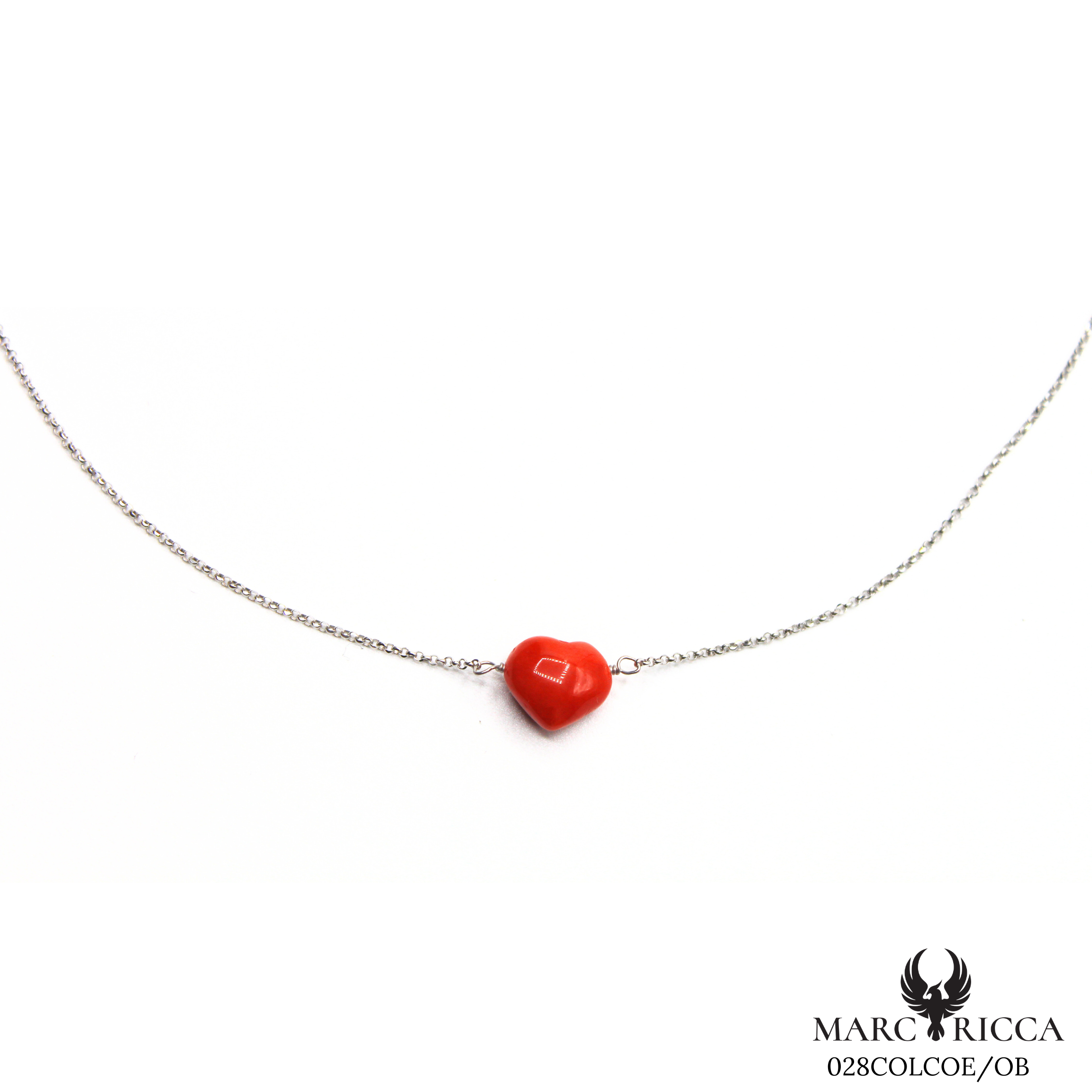 Collier Or Corail Cœur Or Jaune & Gris