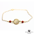 Bracelet Vermeil Corail, Perle Résine & Nacre