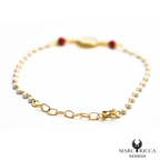 Bracelet Vermeil Corail, Perle Résine & Nacre