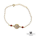 Bracelet Vermeil Corail, Perle Résine & Nacre