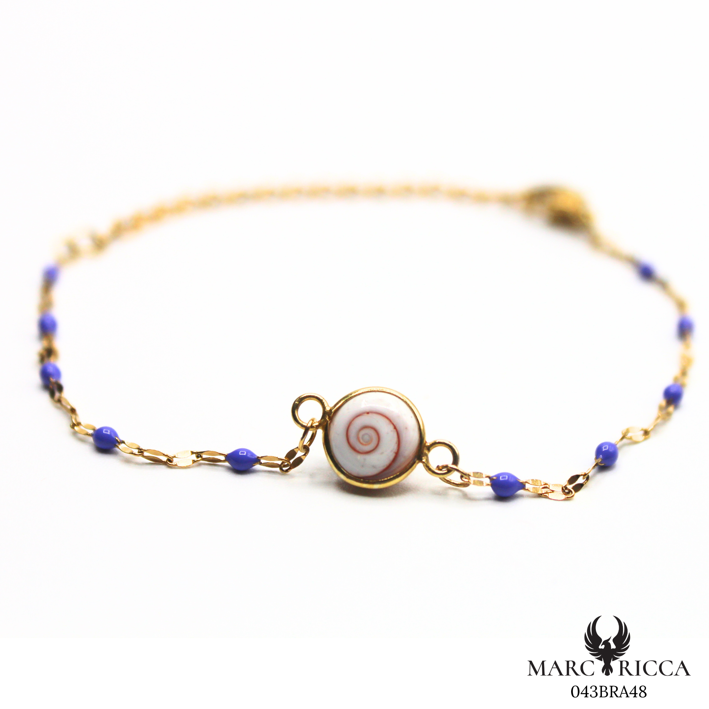 Bracelet Vermeil Œil Sainte Lucie & Perle Résine