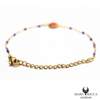 Bracelet Vermeil Œil Sainte Lucie & Perle Résine
