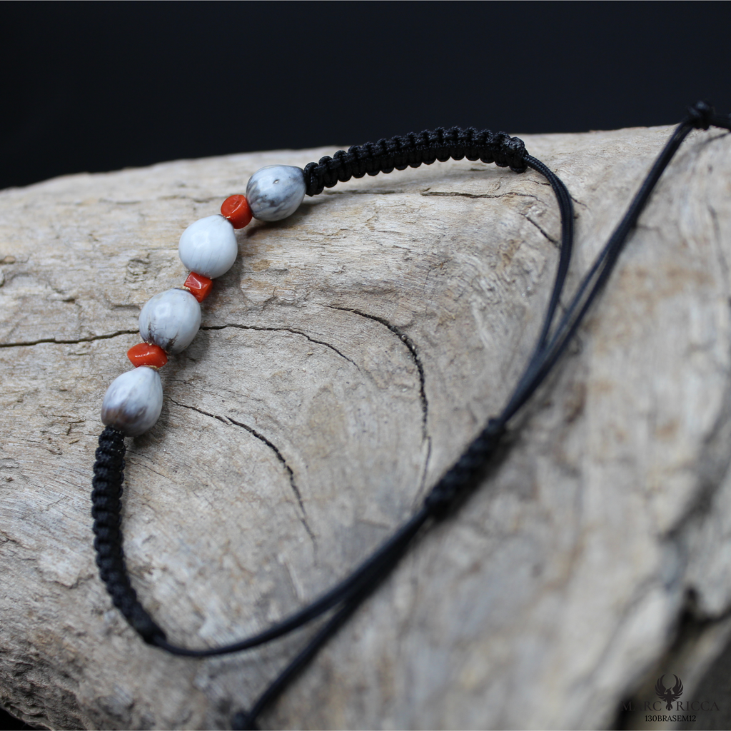 Bracelet Cordon Corail Larme à Job