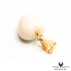 Pendentif Or Corail Blanc Cœur
