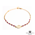 Bracelet Or Madone & Perle Cristal Colorés
