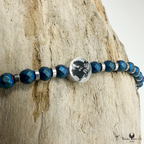 Bracelet Acier Cristal noir Corse & Tête de Maure