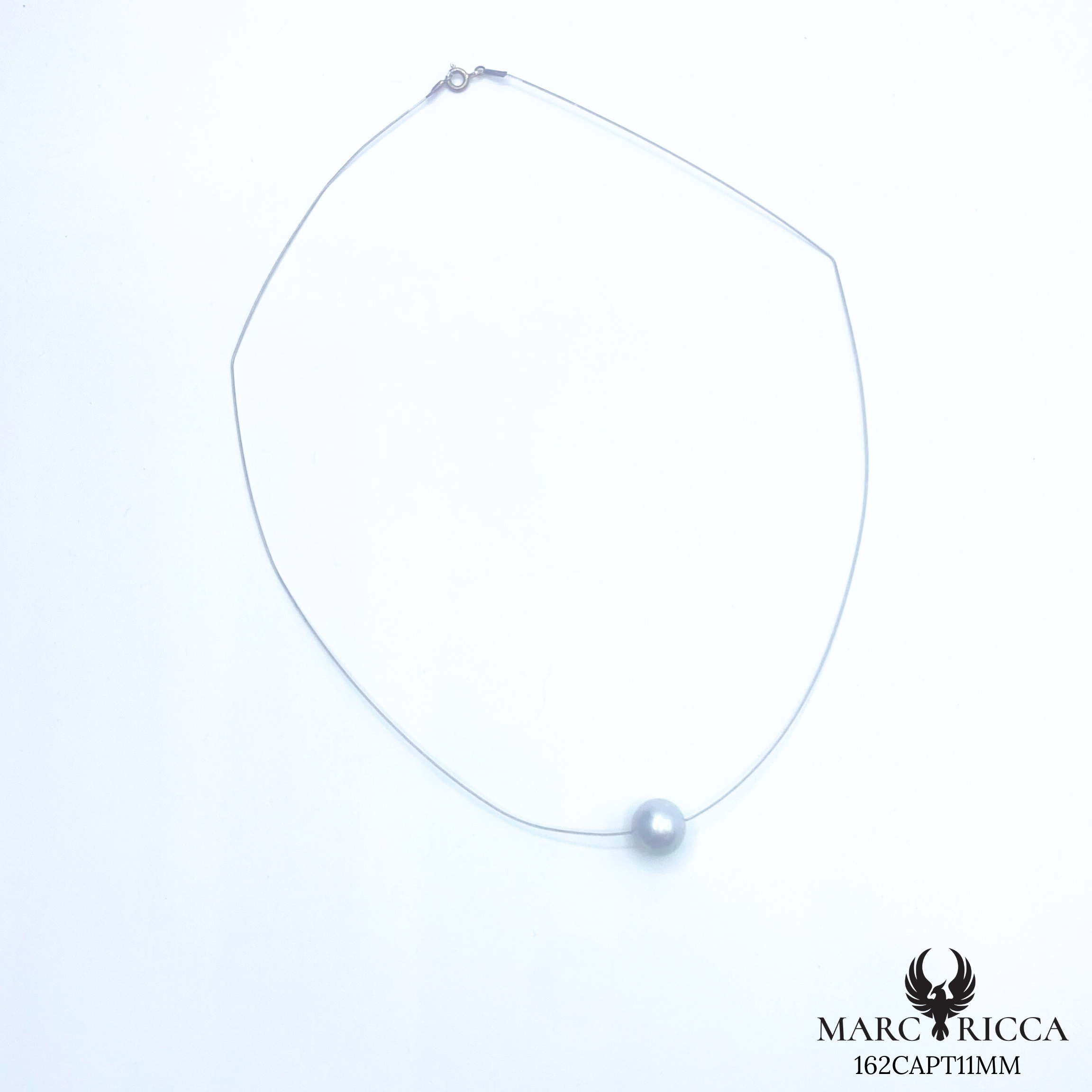 Collier en câble acier et perle