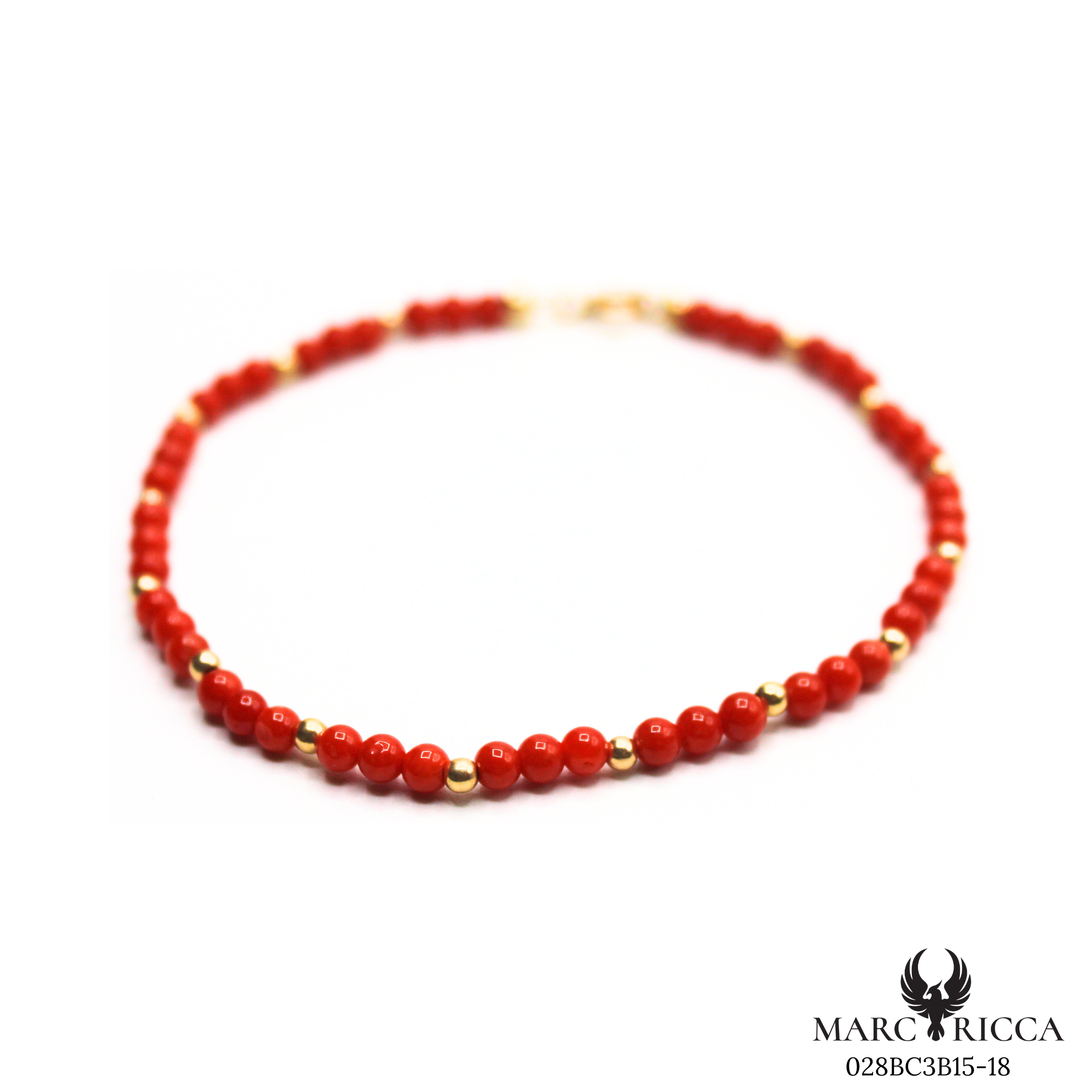 Bracelet Or Corail Perle & Perle Or 3mm