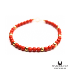Bracelet Or Corail Perle & Perle Or 4mm
