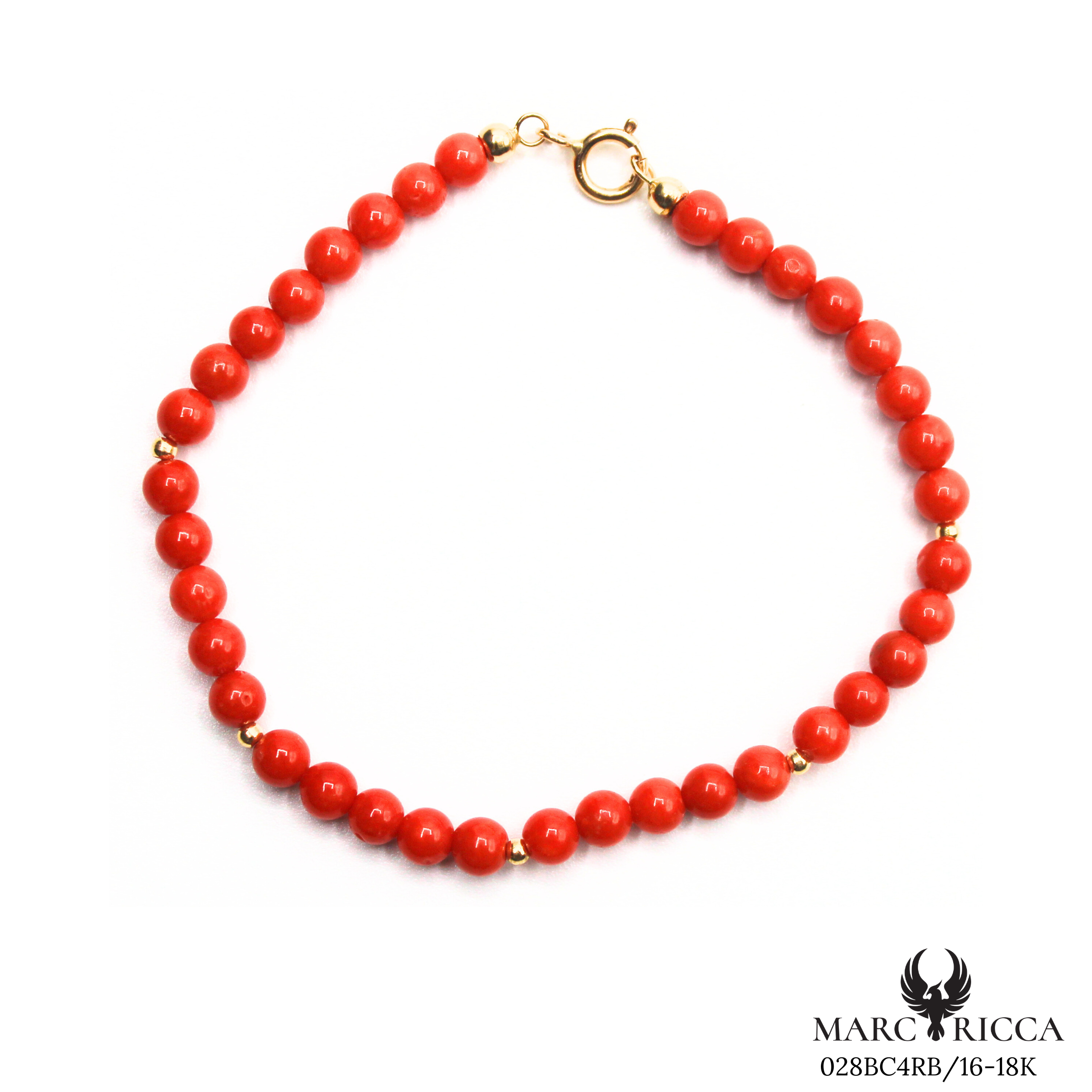 Bracelet Or Corail Perle & Perle Or 4mm