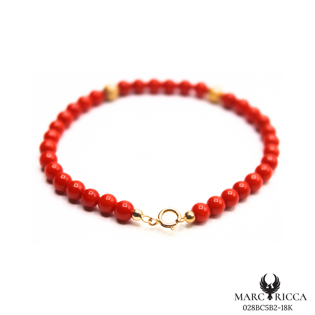 Bracelet Or Corail Perle & Perle Or